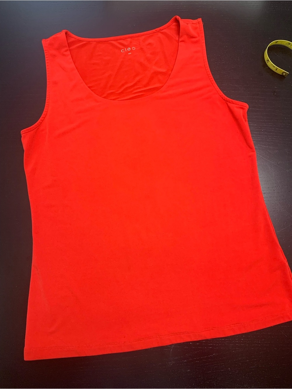 cleo Medium Bright Red Scoop Neck Tank Top
